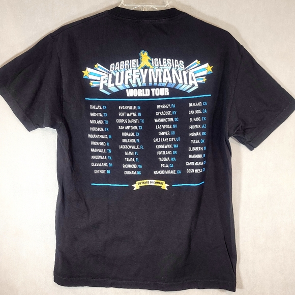 Gabriel Iglesias Fluffy Mania World Tour T-shirt Size L - Picture 4 of 4
